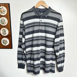 90s Vintage Burberrys Striped Polo Shirt